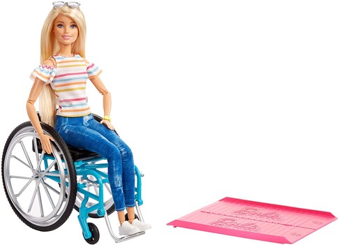 Кукла Барби в кресле-коляске Barbie Fashionistas Doll with Rolling Wheelchair GGL22 изображение