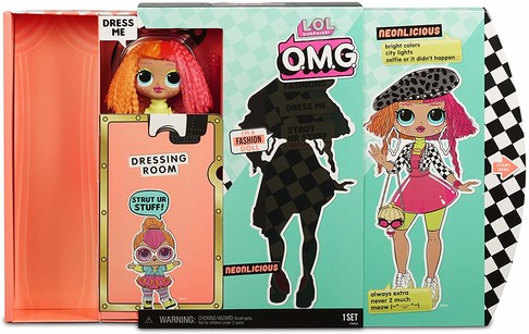 Кукла ЛОЛ Сюрприз Леди Неон L.O.L. Surprise! O.M.G. Neonlicious Fashion Doll  560579 изображение 3