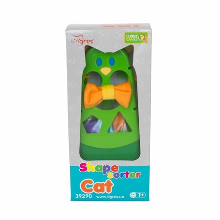 Развивающая игрушка-сортер "Котик" (зелений) Tigres зображення 1