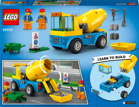 Конструктор Лего Грузовик-бетономешалка LEGO City (85 дет) изображение 2
