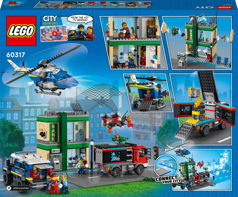 Конструктор Лего Погоня полиции в банке Lego City (915 дет) изображение 2