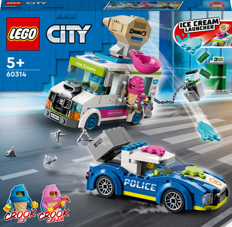 Конструктор Лего Полицейское преследование фургона с мороженым Lego City (317 дет) изображение 