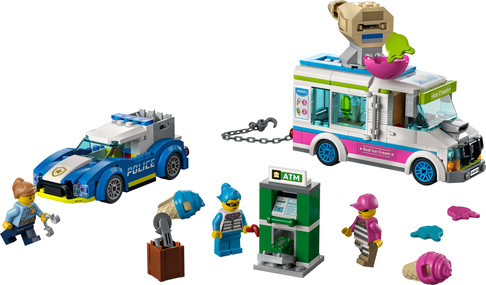 Конструктор Лего Полицейское преследование фургона с мороженым Lego City (317 дет) изображение 1