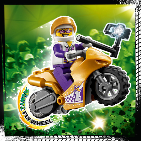 Конструктор Лего Селфи на каскадерском мотоцикле Lego City Stuntz (14 дет) изображение 3