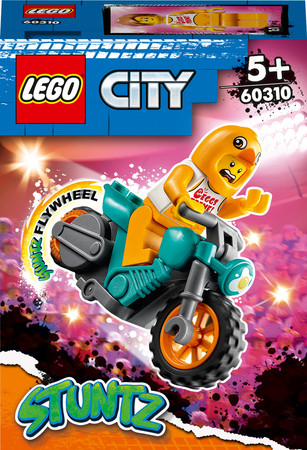 Конструктор Лего Трюковый мотоцикл с цыпленком Lego City Stuntz (10 дет) изображение 