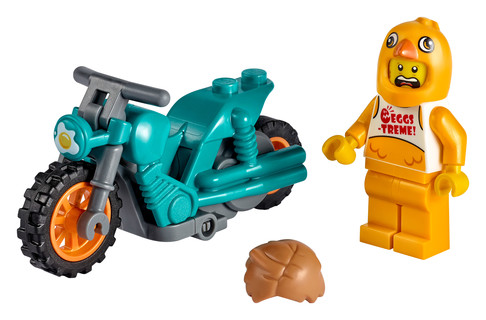 Конструктор Лего Трюковый мотоцикл с цыпленком Lego City Stuntz (10 дет) изображение 1