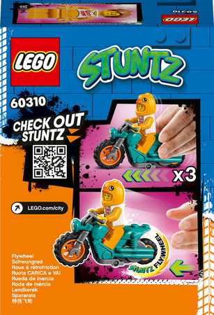 Конструктор Лего Трюковый мотоцикл с цыпленком Lego City Stuntz (10 дет) изображение 3