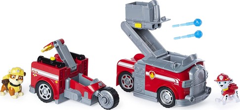 Игровой набор Маршал и Крепыш на машине-трансформере Щенячий Патруль Paw Patrol изображение 