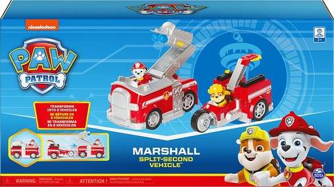 Игровой набор Маршал и Крепыш на машине-трансформере Щенячий Патруль Paw Patrol изображение 1