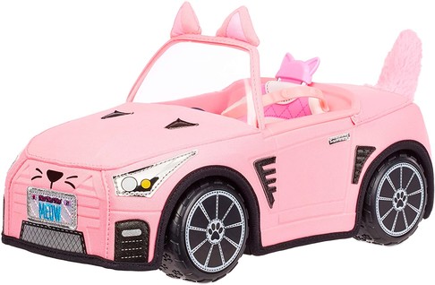 Машина для куклы На На На Сюрприз Кэтмобиль Na! Na! Na! Surprise Pink Soft Plush Convertible Car изображение 