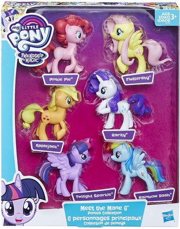 Игровой набор фигурок Май Литл Пони My Little Pony Toys Meet The Mane 6 Ponies Collection изображение 1