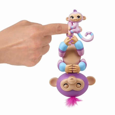WowWee Fingerlings Baby Monkey & Mini BFFs - Violet & Hope