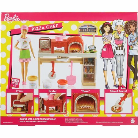 Игровой набор Пицца-шеф с пластилином блондинка Barbie Pizza Chef Doll and Playset FHR09 фото 12