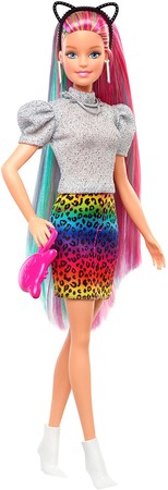 Игровой набор Барби Радужный леопард Barbie Leopard Rainbow Hair Doll  изображение 