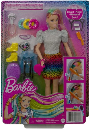 Игровой набор Барби Радужный леопард Barbie Leopard Rainbow Hair Doll  изображение 5