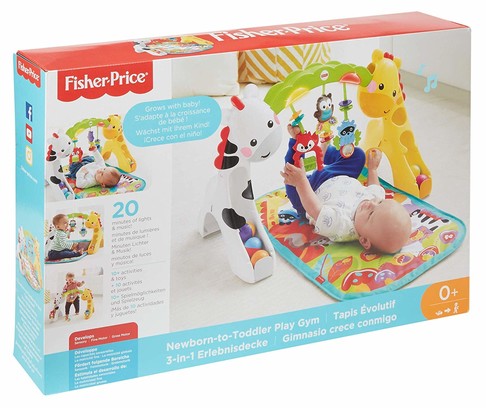 Игровой центр Развивающий коврик Растем вместе Fisher-Price Newborn-to-Toddler Play Gym изображение 5