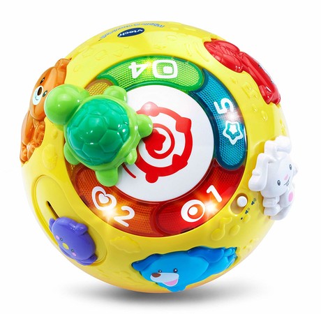 Интерактивный развивающий мячик со звуковыми и световыми эффектами VTech Wiggle and Crawl Ball 80-184900 фото 1