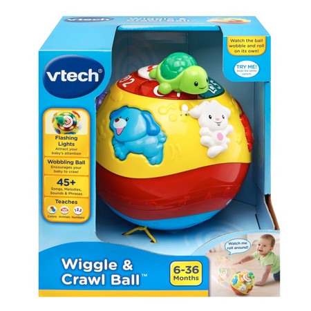 Интерактивный развивающий мячик со звуковыми и световыми эффектами VTech Wiggle and Crawl Ball 80-184900 фото 3