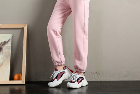Спортивні теплі штани рожеві розмір M зображення 1