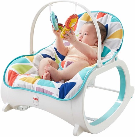 Шезлонг-кресло-качалка с вибрацией Fisher-Price Infant-to-Toddler Rocker, Teal DTG99 изображение 1