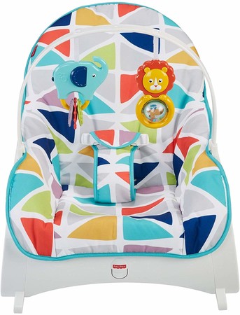 Шезлонг-кресло-качалка с вибрацией Fisher-Price Infant-to-Toddler Rocker, Teal DTG99 изображение