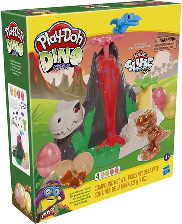 Игровой набор слаймы Дино Плей До Play-Doh Slime Dino Crew Lava Bones Island Volcano изображение 1
