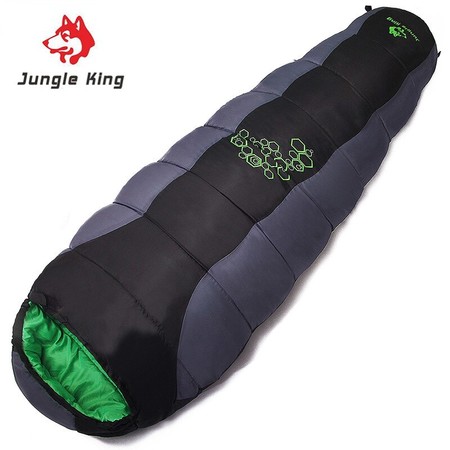 Спальный мешок зимний теплый водонепроницаемый серый 220*80см Jungle King -15℃ изображение 1