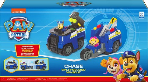 Игровой набор Суперкоманда Скай и Гонщик Paw Patrol Chase Split-Second 2-in-1 Transforming Police изображение 1