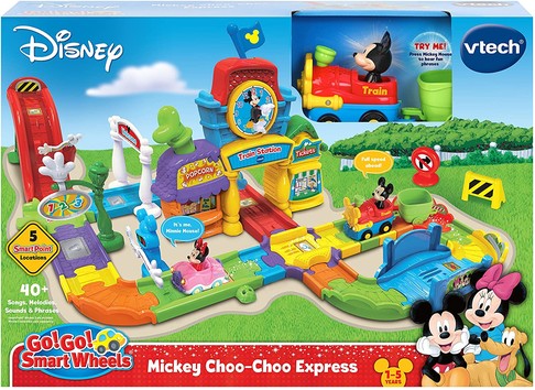 Трек железнодорожная станция VTech Go! Go! Smart Wheels Mickey Mouse Choo-Choo Express изображение 