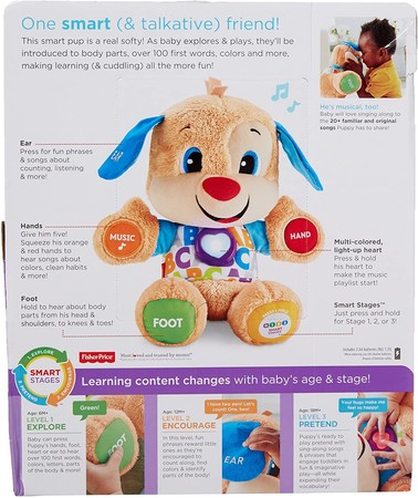 Интерактивная игрушка Умный щенок Фишер Прайс Fisher-Price Laugh & Learn Smart Stages Puppy изображение 2